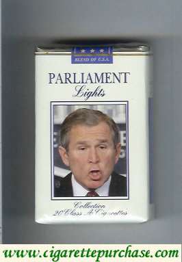 Parliament design with George Bush Lights soft box cigarettes